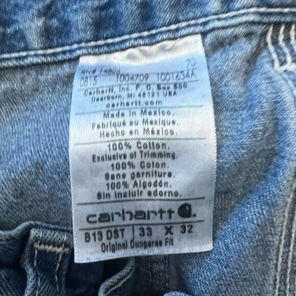 Carhartt men’s Original Dungaree Fit. carpenter Jeans. Size 33 x 32 - Picture 7 of 7